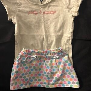 Pretty & Paillettes Polka Dot Skirt Set